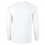 Adult Unisex Ultra Cotton Long Sleeve T-Shirt White Back