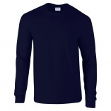 Adult Unisex Ultra Cotton Long Sleeve T-Shirt Navy Front