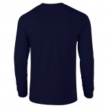 Adult Unisex Ultra Cotton Long Sleeve T-Shirt Navy Back