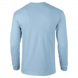 Adult Unisex Ultra Cotton Long Sleeve T-Shirt Light Blue Back