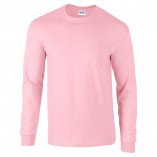 Adult Unisex Ultra Cotton Long Sleeve T-Shirt Light Pink Front