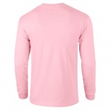 Adult Unisex Ultra Cotton Long Sleeve T-Shirt Light Pink Back