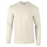 Adult Unisex Ultra Cotton Long Sleeve T-Shirt Natural Front