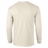 Adult Unisex Ultra Cotton Long Sleeve T-Shirt Natural Back