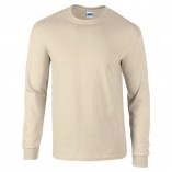 Adult Unisex Ultra Cotton Long Sleeve T-Shirt Sand Front