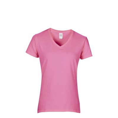 Women's Soft Style Junior Fit V-Neck T-Shirt Azalea