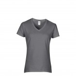 Women's Soft Style Junior Fit V-Neck T-Shirt Dark Heather