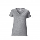 Women's Soft Style Junior Fit V-Neck T-Shirt Sports Gray