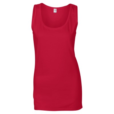 Soft Cotton-Tank Top Cherry Red